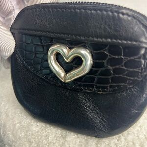 Brighton black leather coin purse